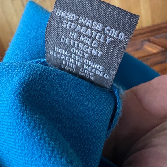 Vintage Donna Rico NY Blue dress w Flattering Peplum Brown Paisley Lining 14 - Picture 8 of 11